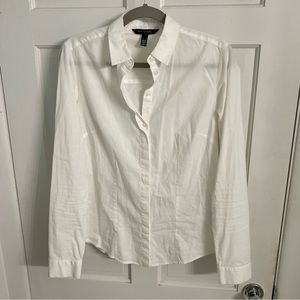 Crisp Fitted White Button-Up